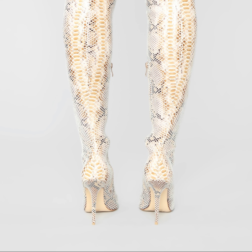 Fashion Nova thigh high boots